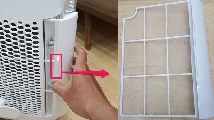 Cách vệ sinh lưới lọc máy lạnh di động mini Midea
